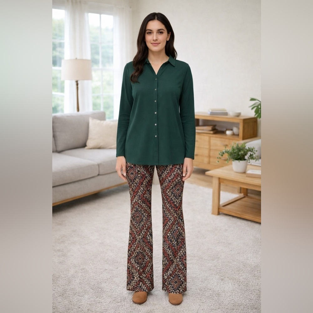 New Direction Palazzo Pants Medium Geometric